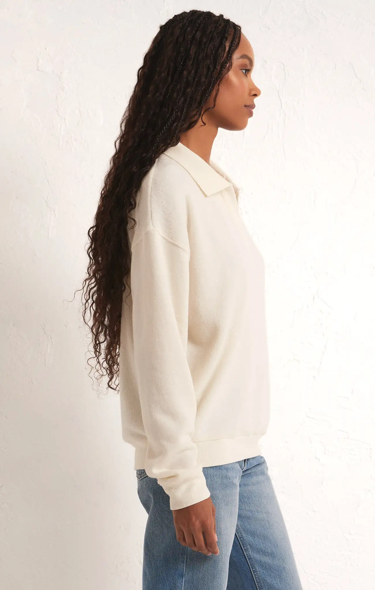 Nico Reverse Fleece Top