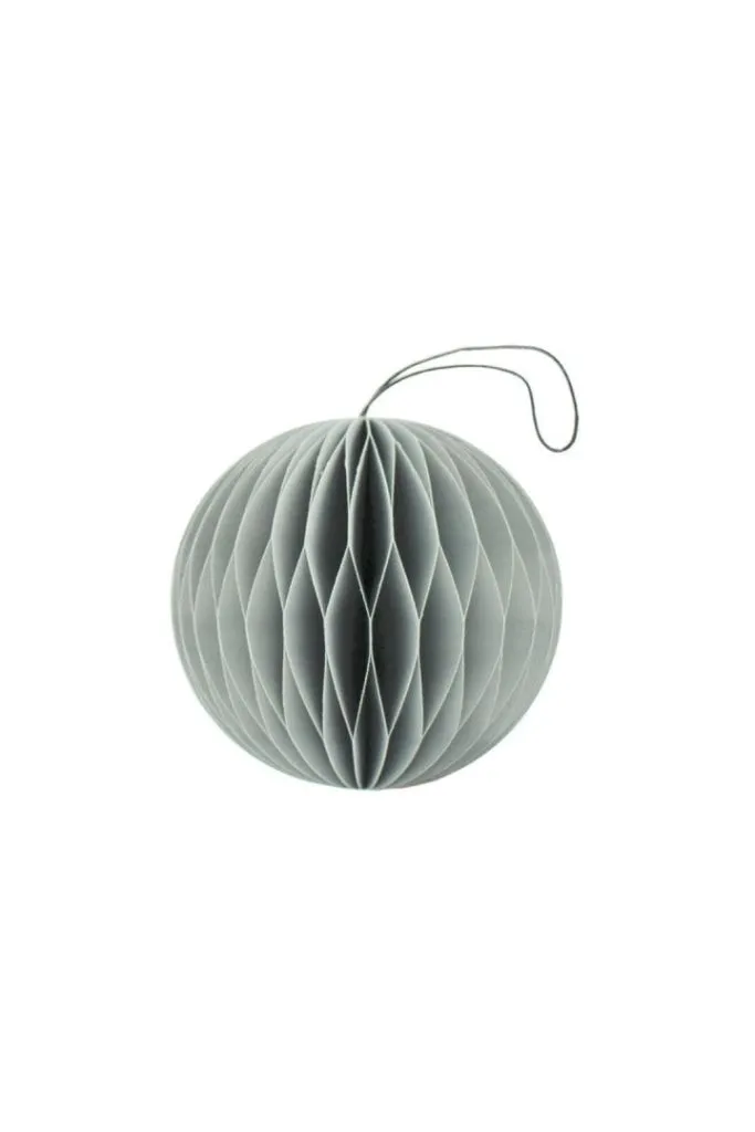 Nordic Rooms - Christmas Ornament - Paper Sphere - 8.5cm - Dusty Blue