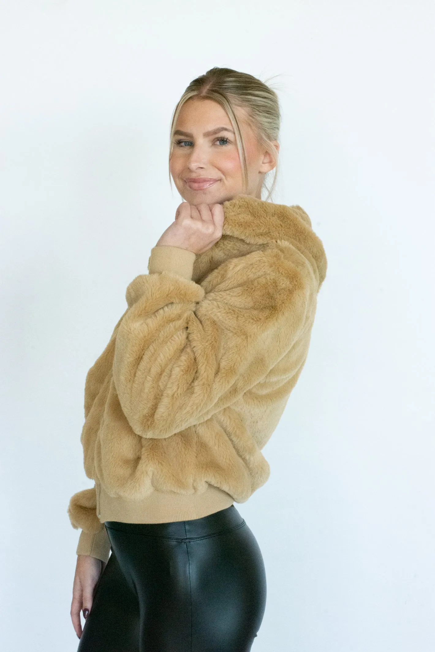 Pass the Cocoa Faux Fur Hooded Jacket - 3 Colors