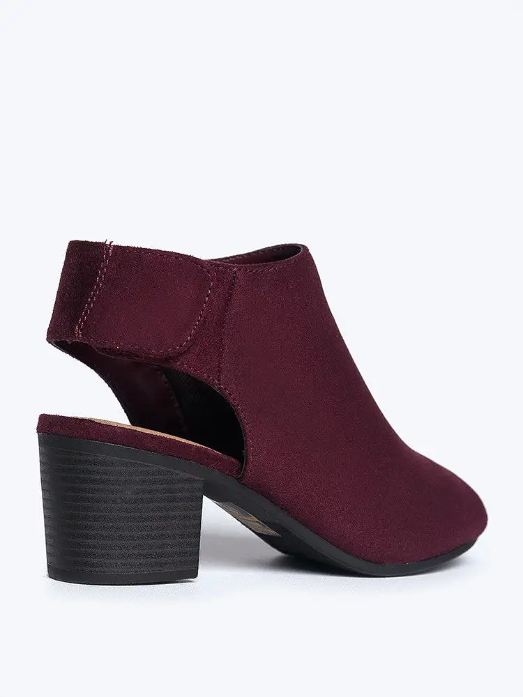 Peep Toe Low Heel Ankle Bootie