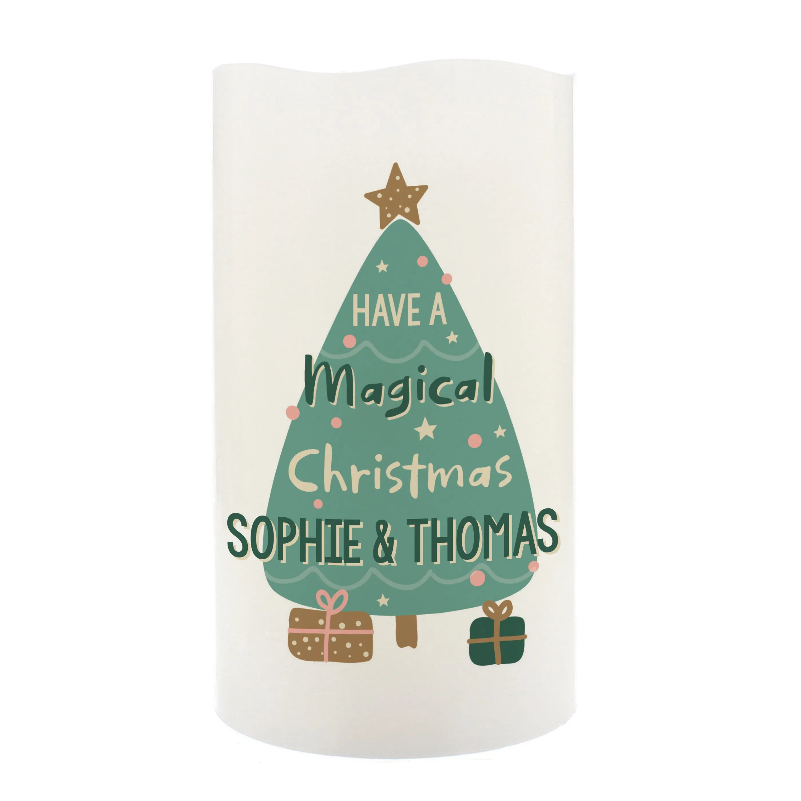 Personalised Have A Magical Christmas LED Candle