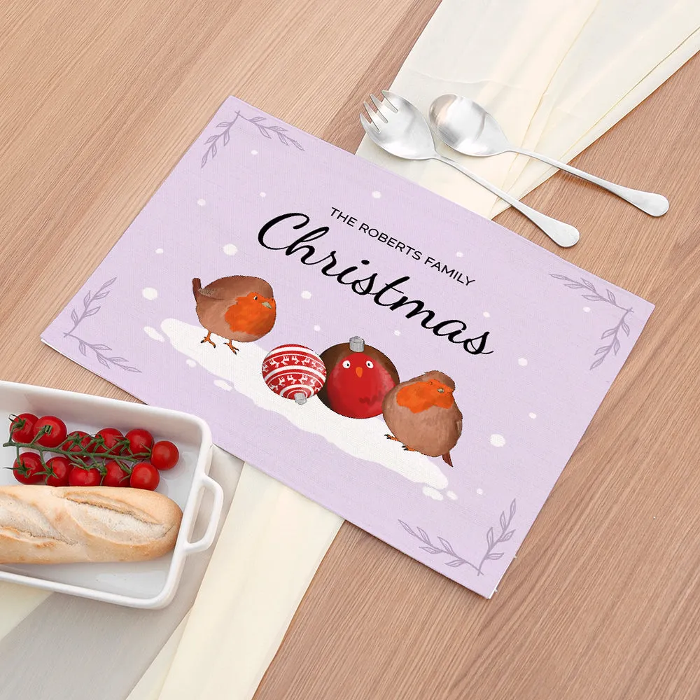 Personalised Robin Baubles Placemat