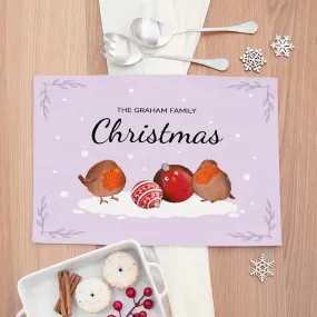 Personalised Robin Baubles Placemat