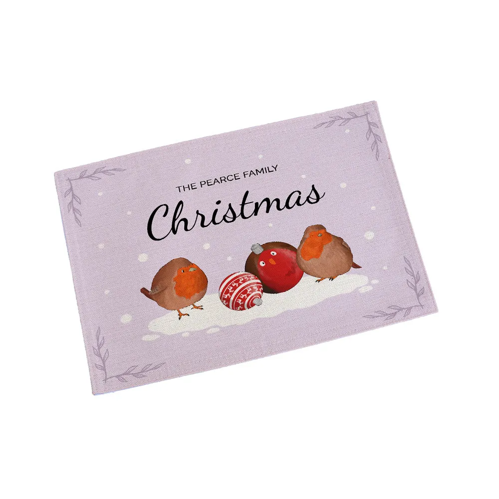 Personalised Robin Baubles Placemat