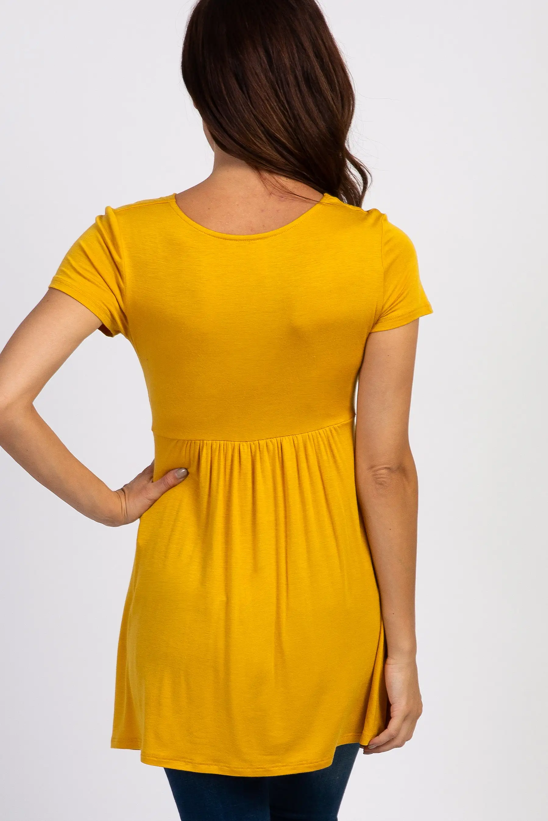 PinkBlush Gold Draped Front Nursing Top