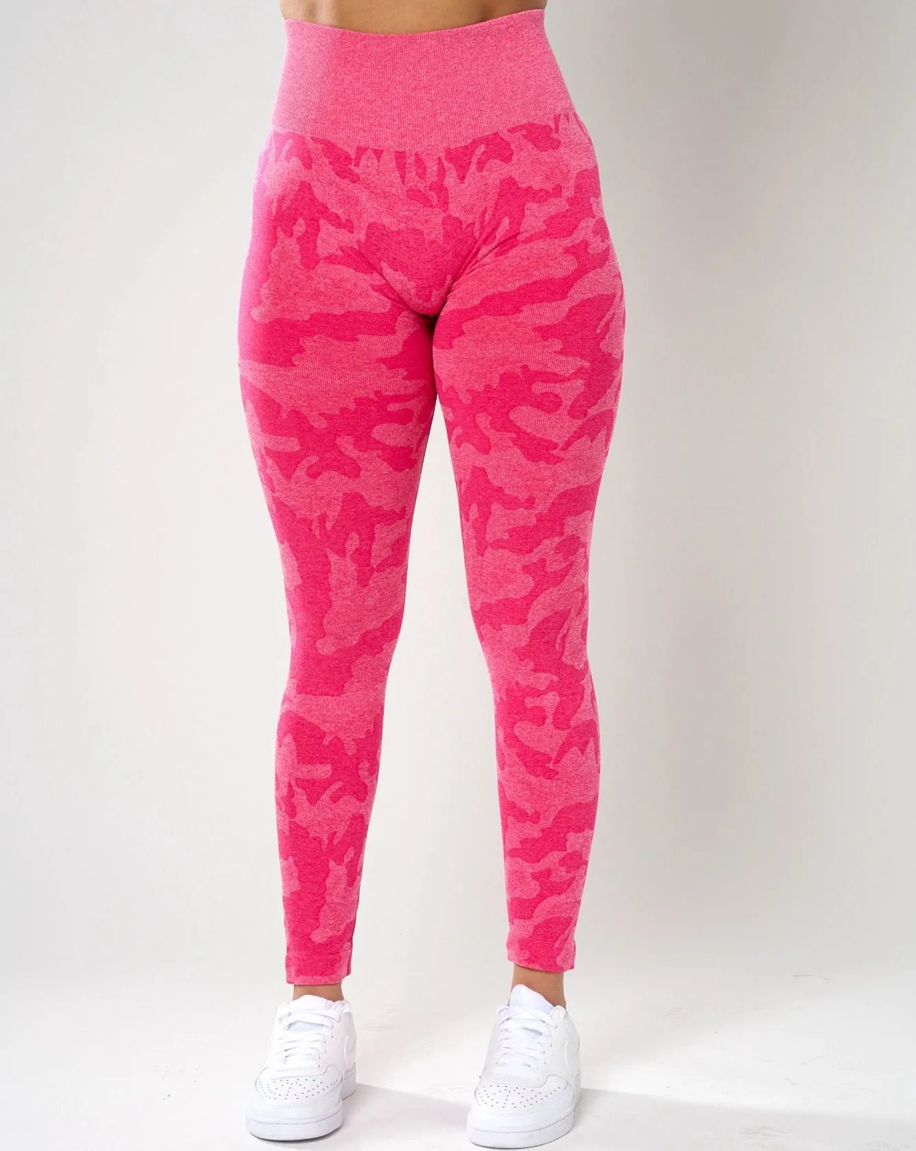 Rita Camo Seamless Leggings - Fuchsia