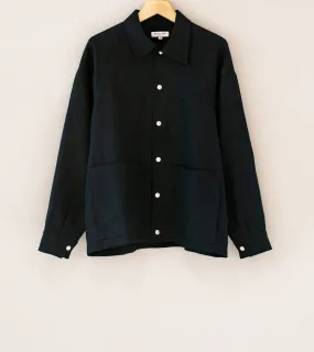 Royce Hill ‘Paneled Snap Jacket’ (Dark Navy Linen Twill)