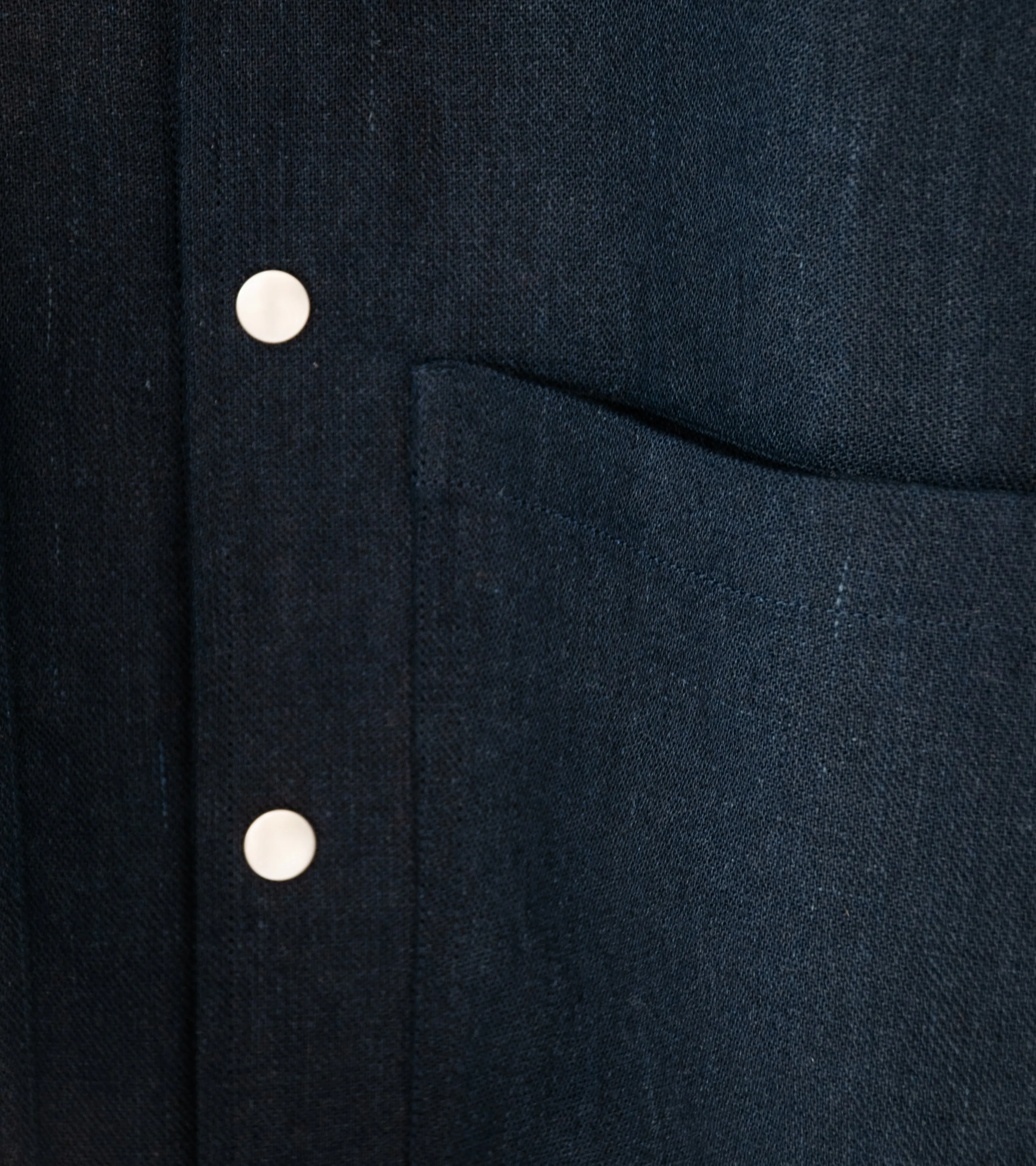 Royce Hill ‘Paneled Snap Jacket’ (Dark Navy Linen Twill)