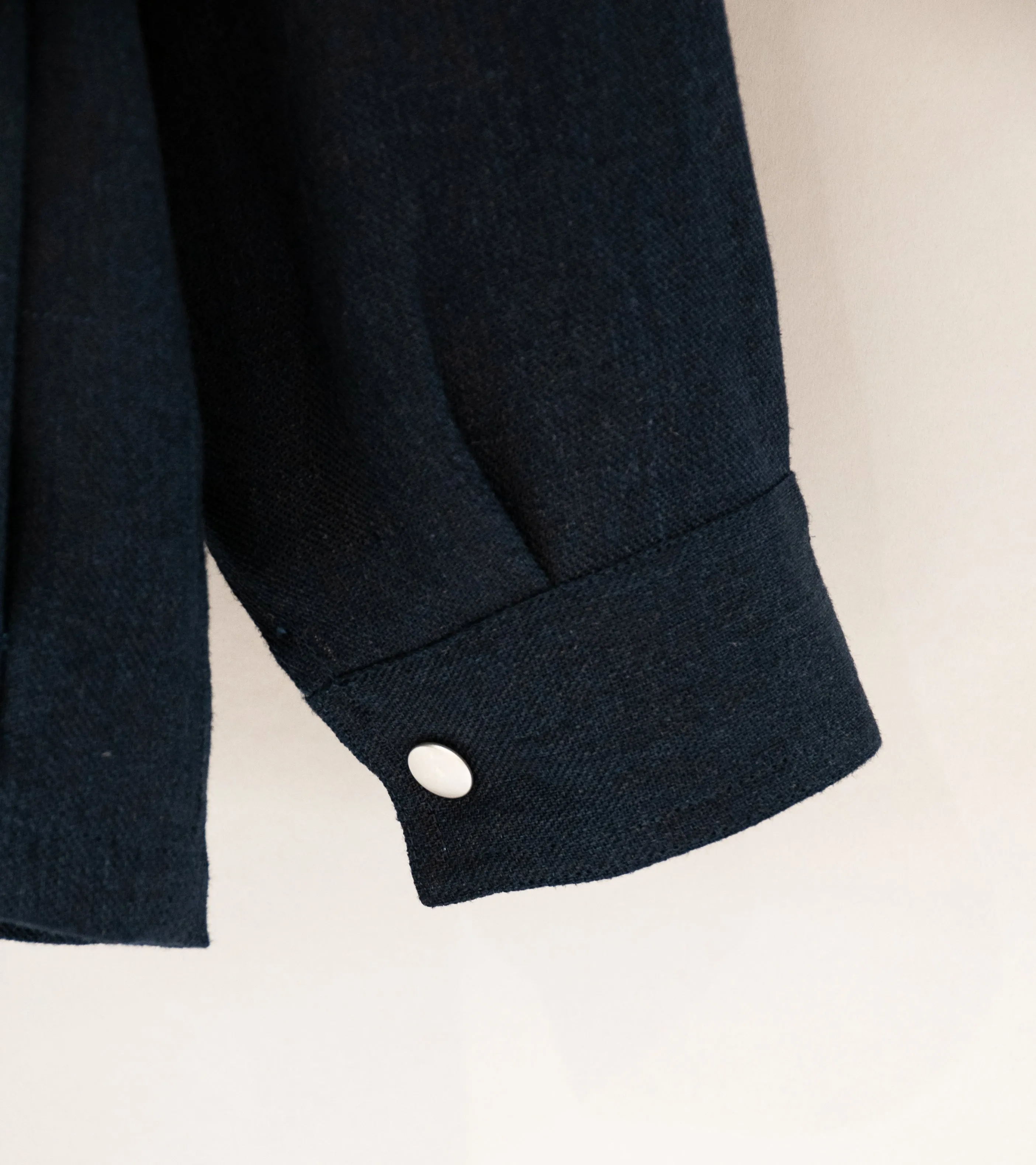 Royce Hill ‘Paneled Snap Jacket’ (Dark Navy Linen Twill)