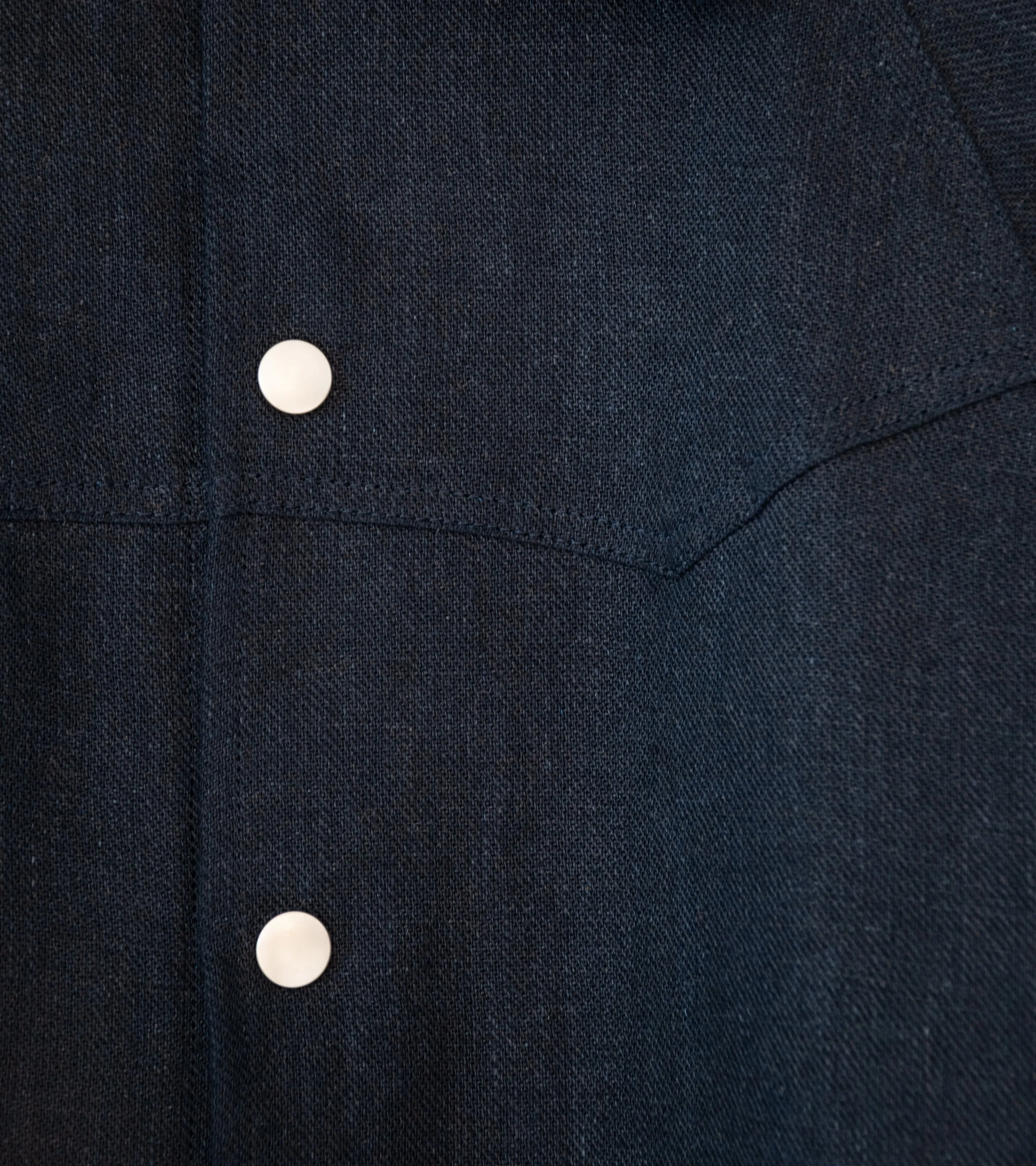 Royce Hill ‘Paneled Snap Jacket’ (Dark Navy Linen Twill)