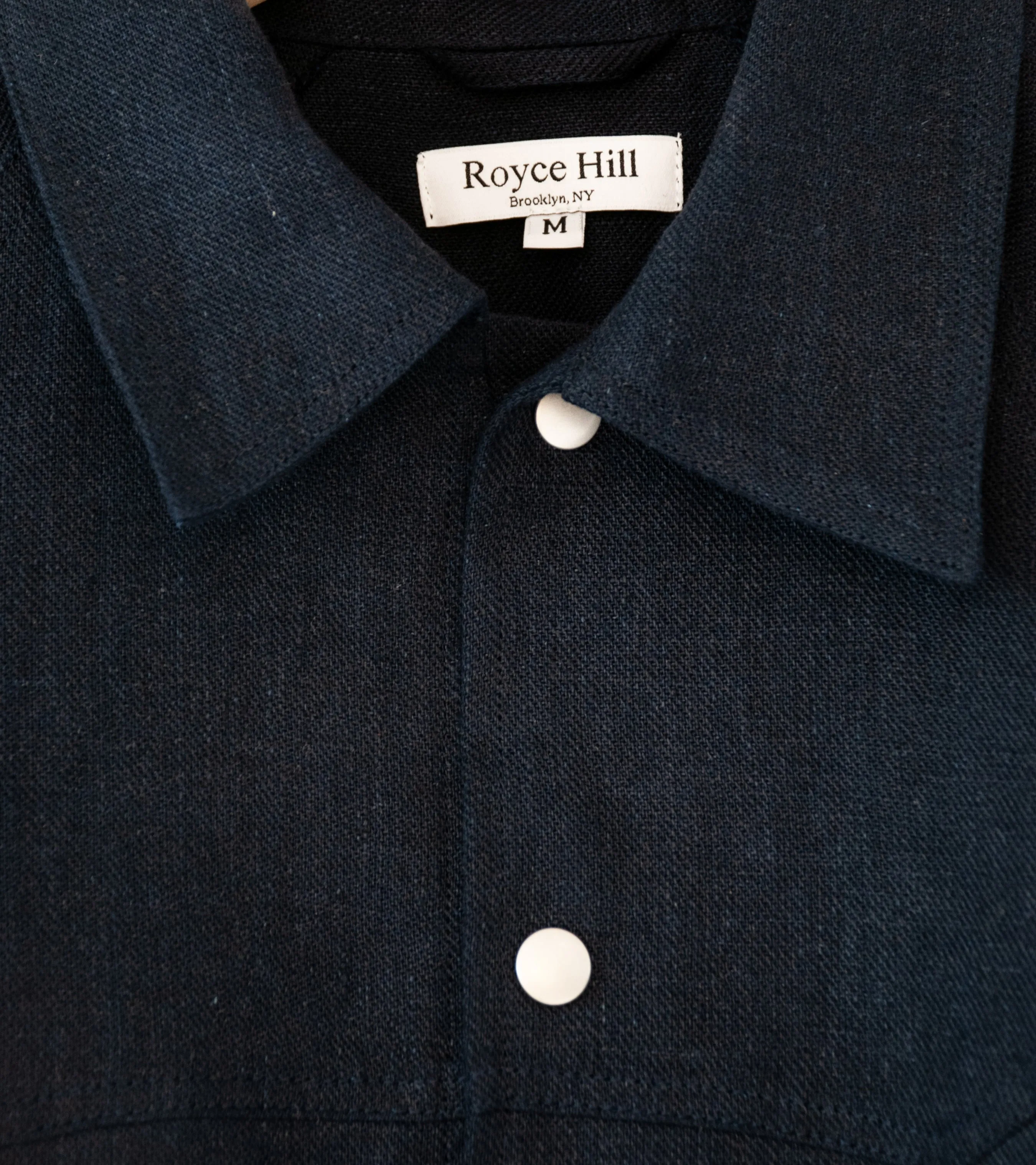 Royce Hill ‘Paneled Snap Jacket’ (Dark Navy Linen Twill)