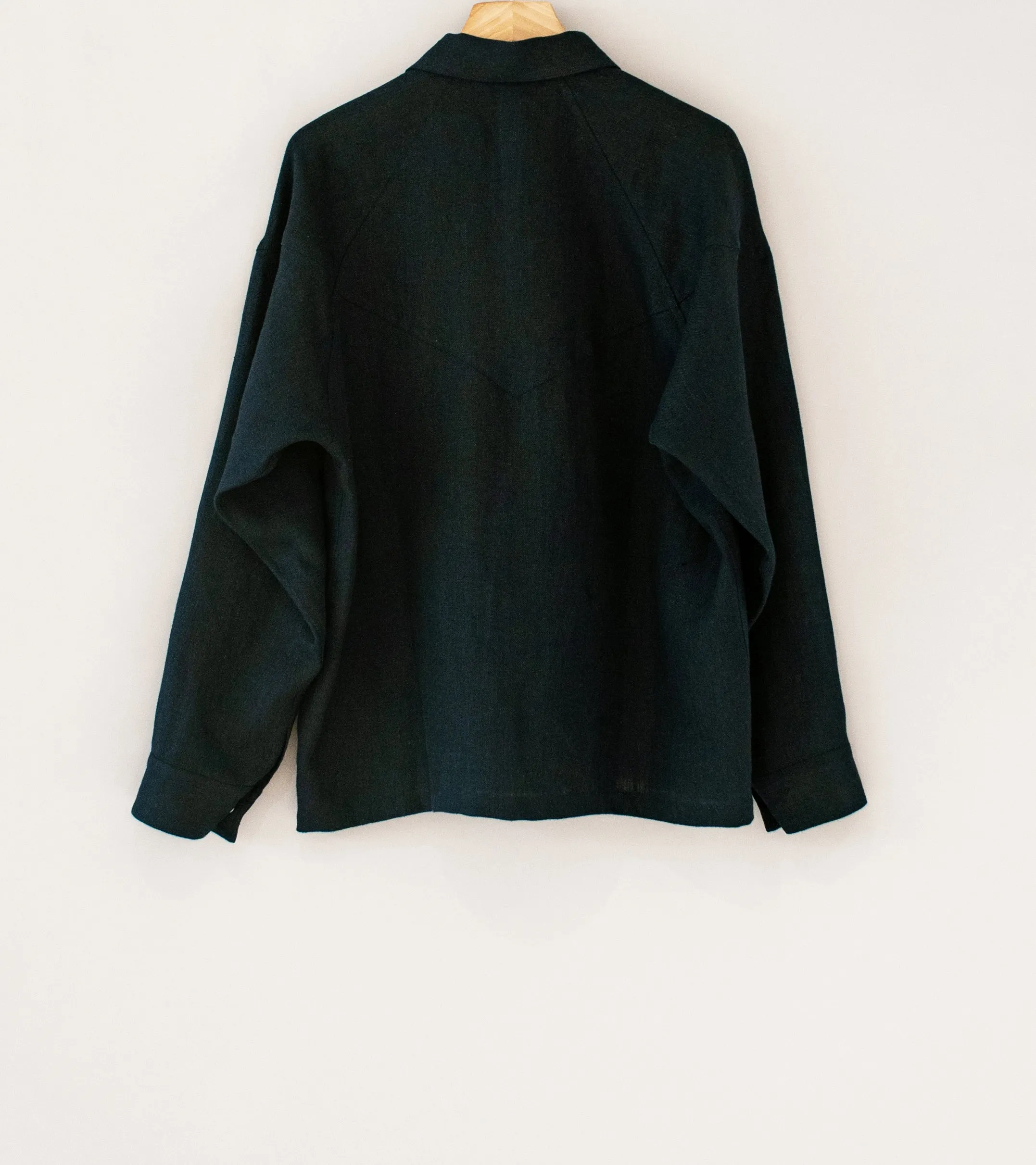 Royce Hill ‘Paneled Snap Jacket’ (Dark Navy Linen Twill)