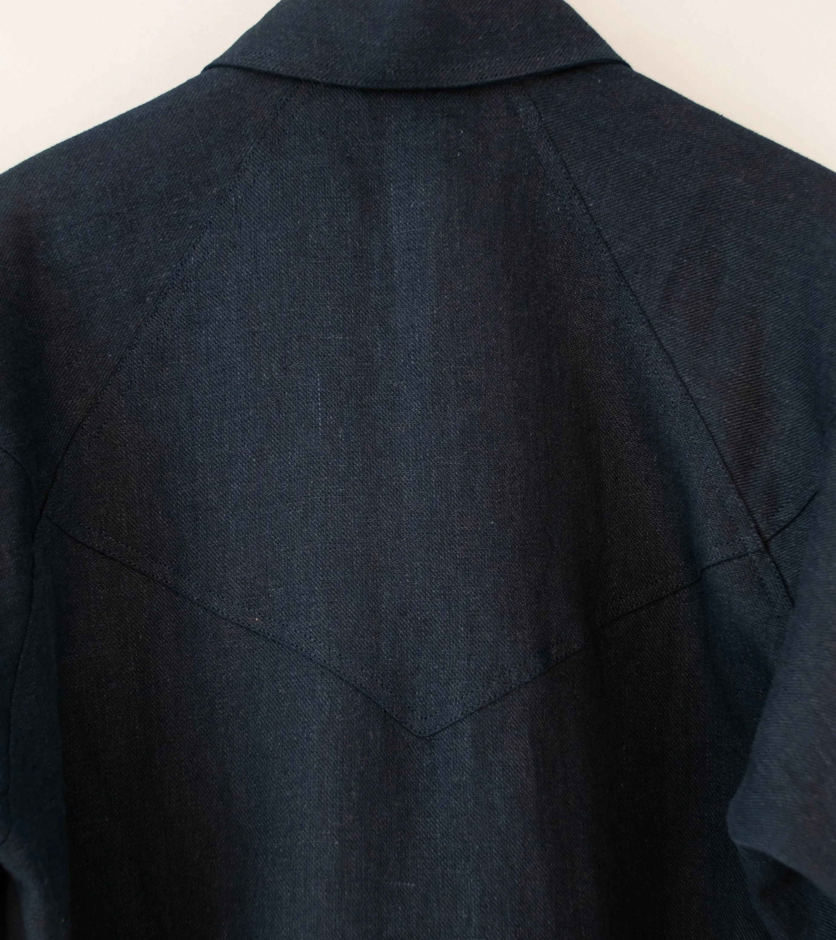 Royce Hill ‘Paneled Snap Jacket’ (Dark Navy Linen Twill)