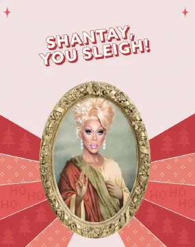 RUPAUL CHRISTMAS MAGNET CARD