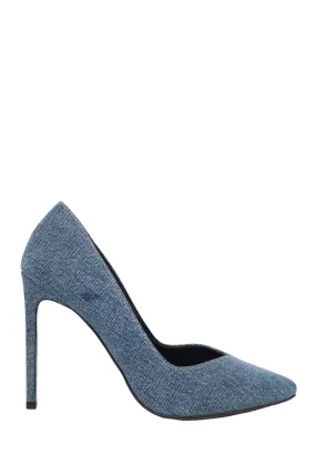 Saint Laurent Blue Denim Pointed Toe Heels Size 37