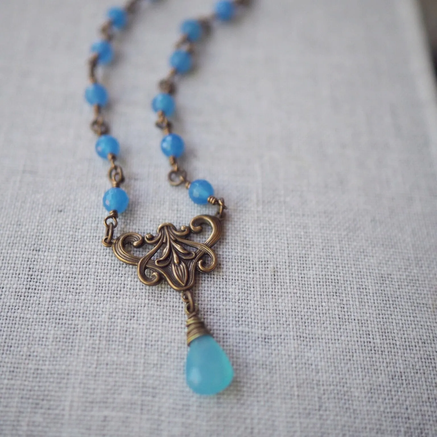 Sea of Blue Stone Necklace