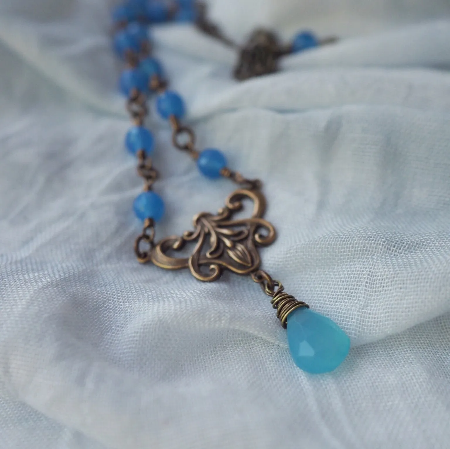 Sea of Blue Stone Necklace