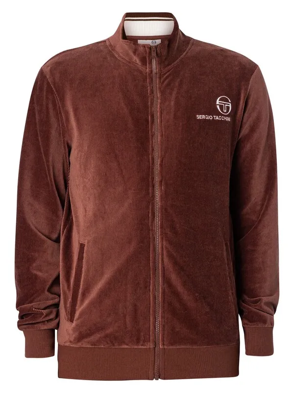 Sergio Tacchini Boris Rib Track Jacket - Deep Mahogany