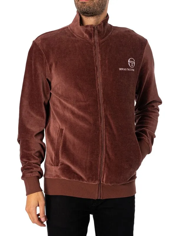 Sergio Tacchini Boris Rib Track Jacket - Deep Mahogany