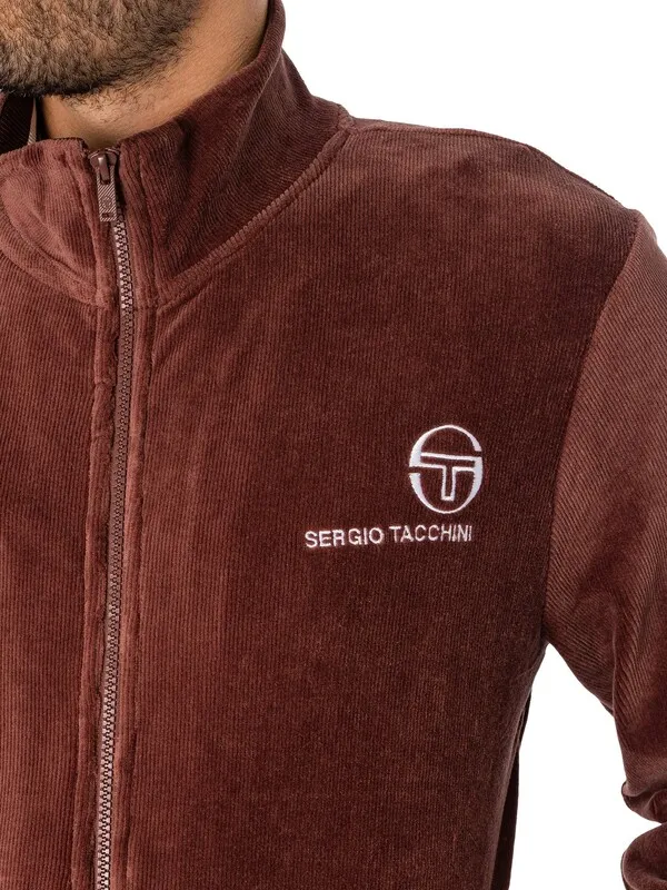 Sergio Tacchini Boris Rib Track Jacket - Deep Mahogany