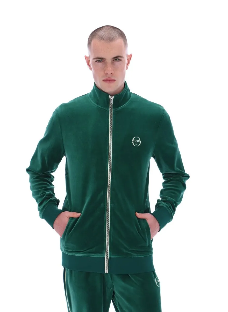 Sergio Tacchini Eddie Velour Track Jacket Evergreen