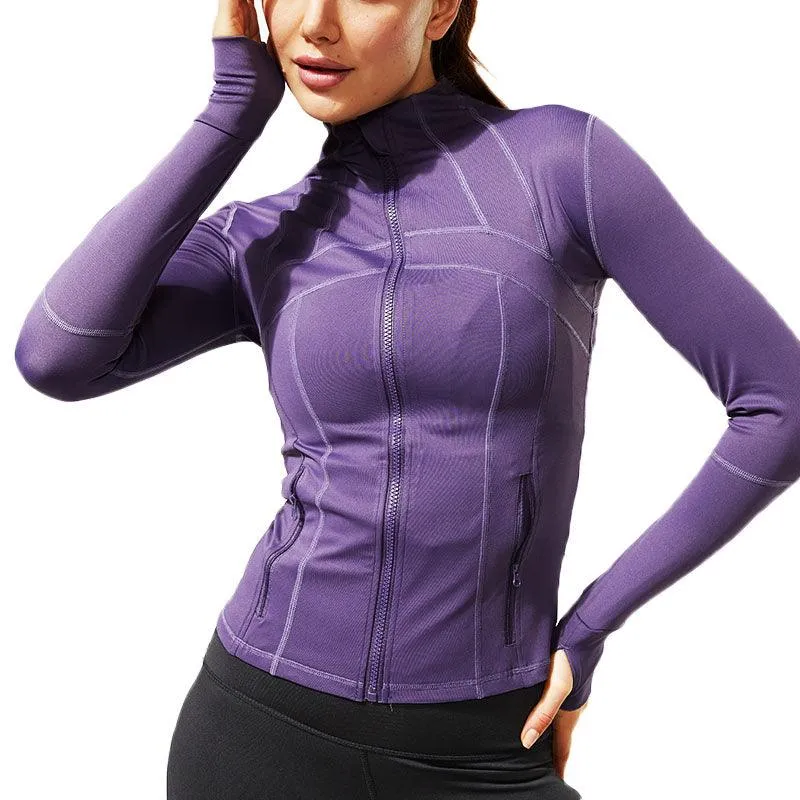 Slim Fit Jacket for Women Fitness Workout Gym Top