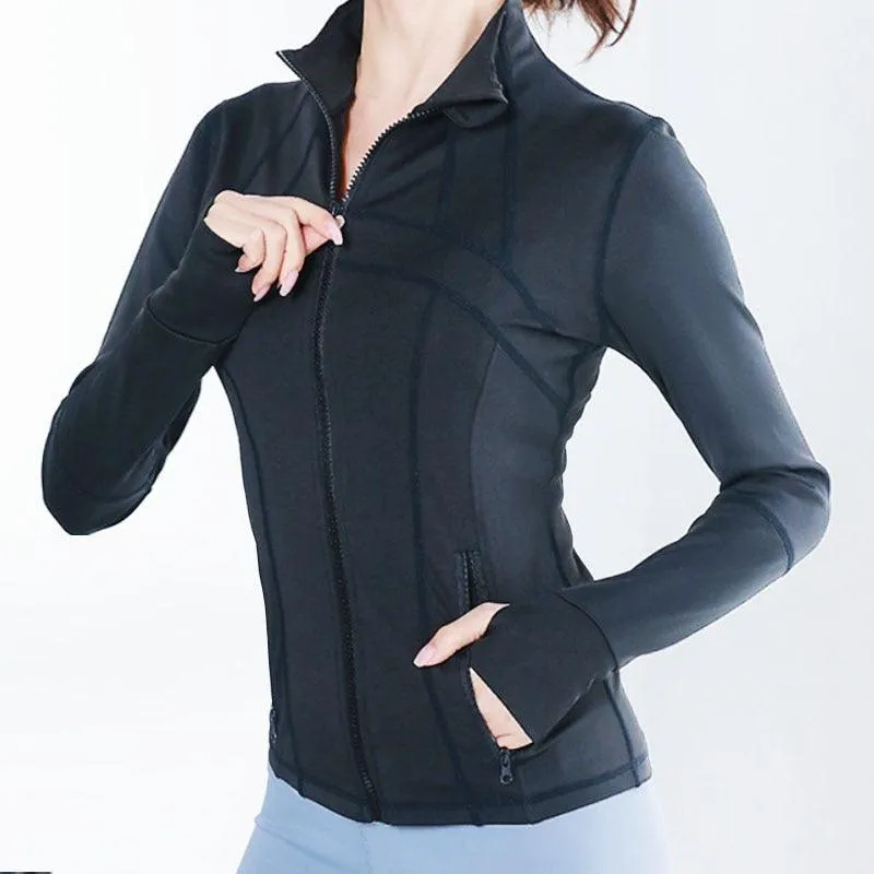 Slim Fit Jacket for Women Fitness Workout Gym Top