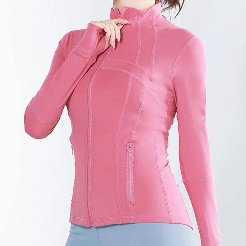 Slim Fit Jacket for Women Fitness Workout Gym Top