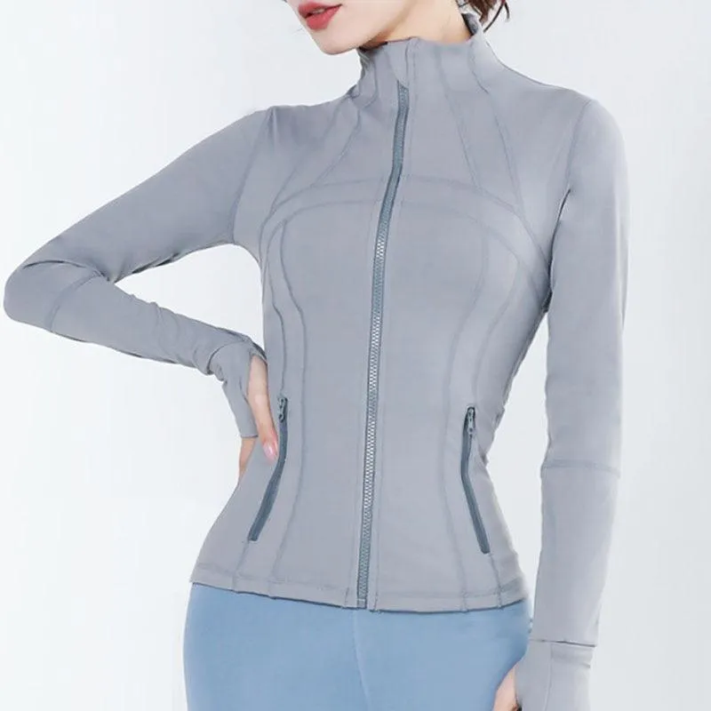 Slim Fit Jacket for Women Fitness Workout Gym Top