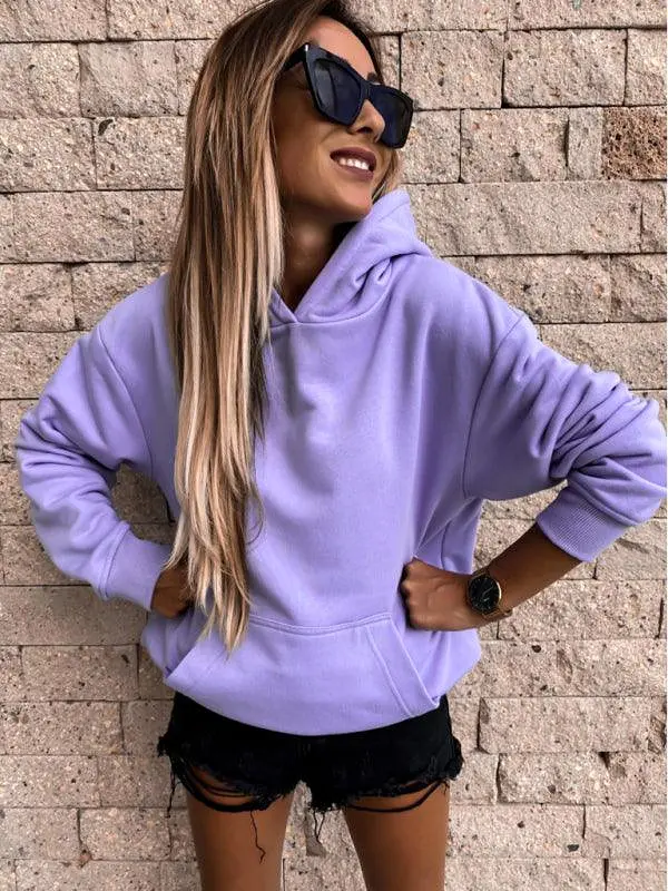 Solid Warm Women Hoodie