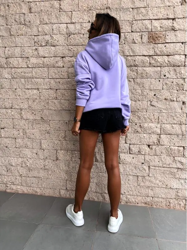 Solid Warm Women Hoodie