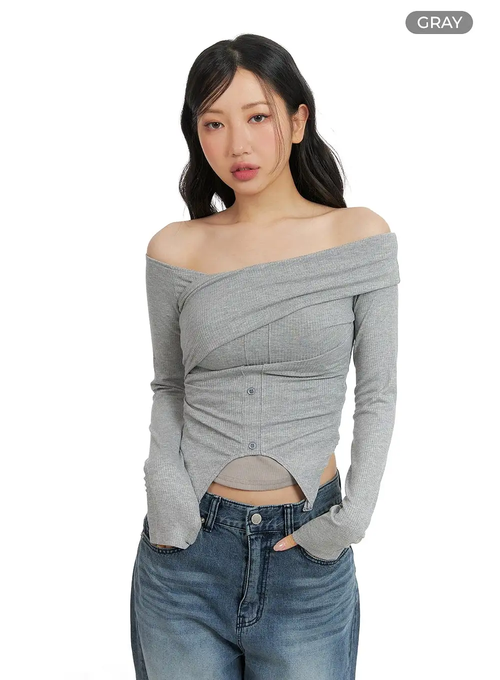 Street Asymmetrical Off-Shoulder Top CM420