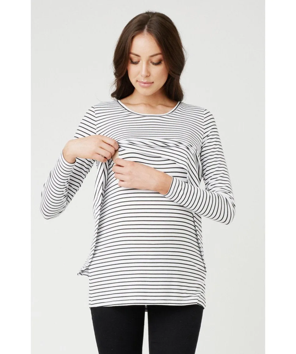 Stripe Swing Back Nursing Top