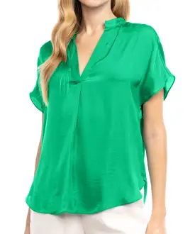 V-Neck Blouse  - Peridot