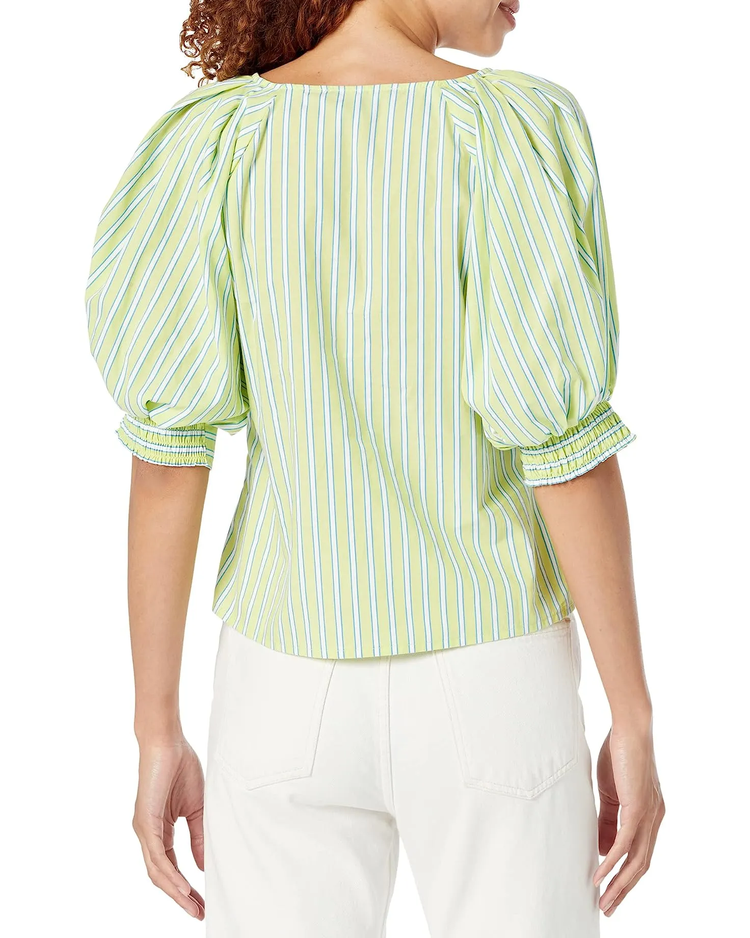 V-Neck Poplin Top