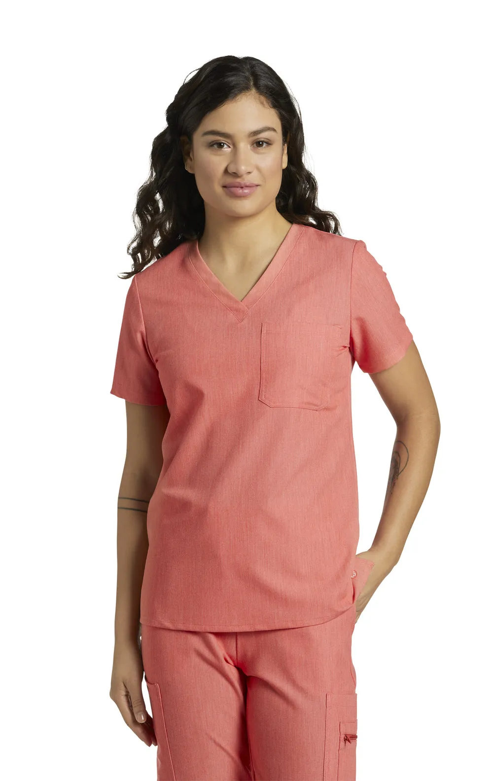 V-Tess One-Pocket V-Neck Top