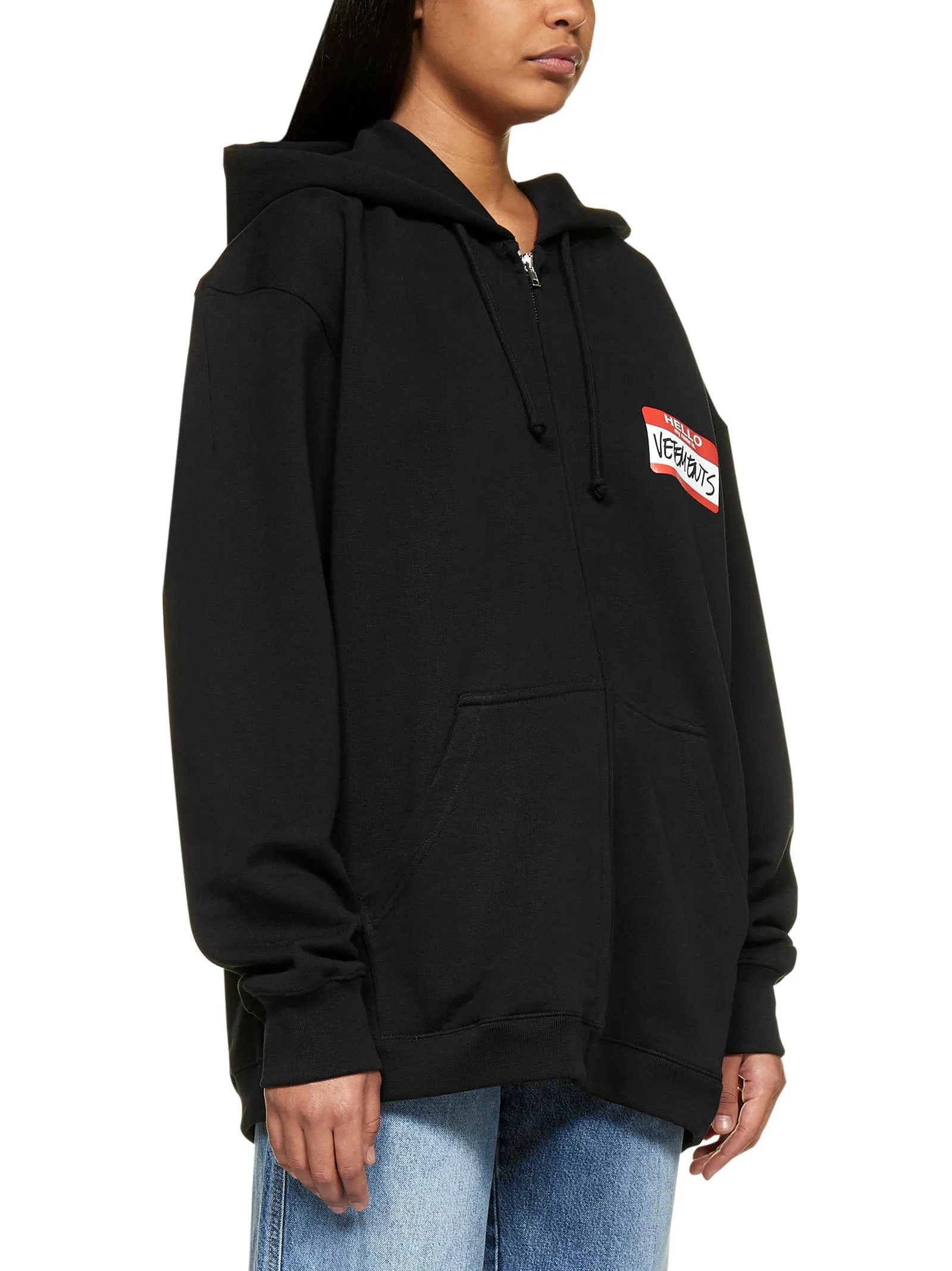 Vetements Logo Patch Zipped Hoodie