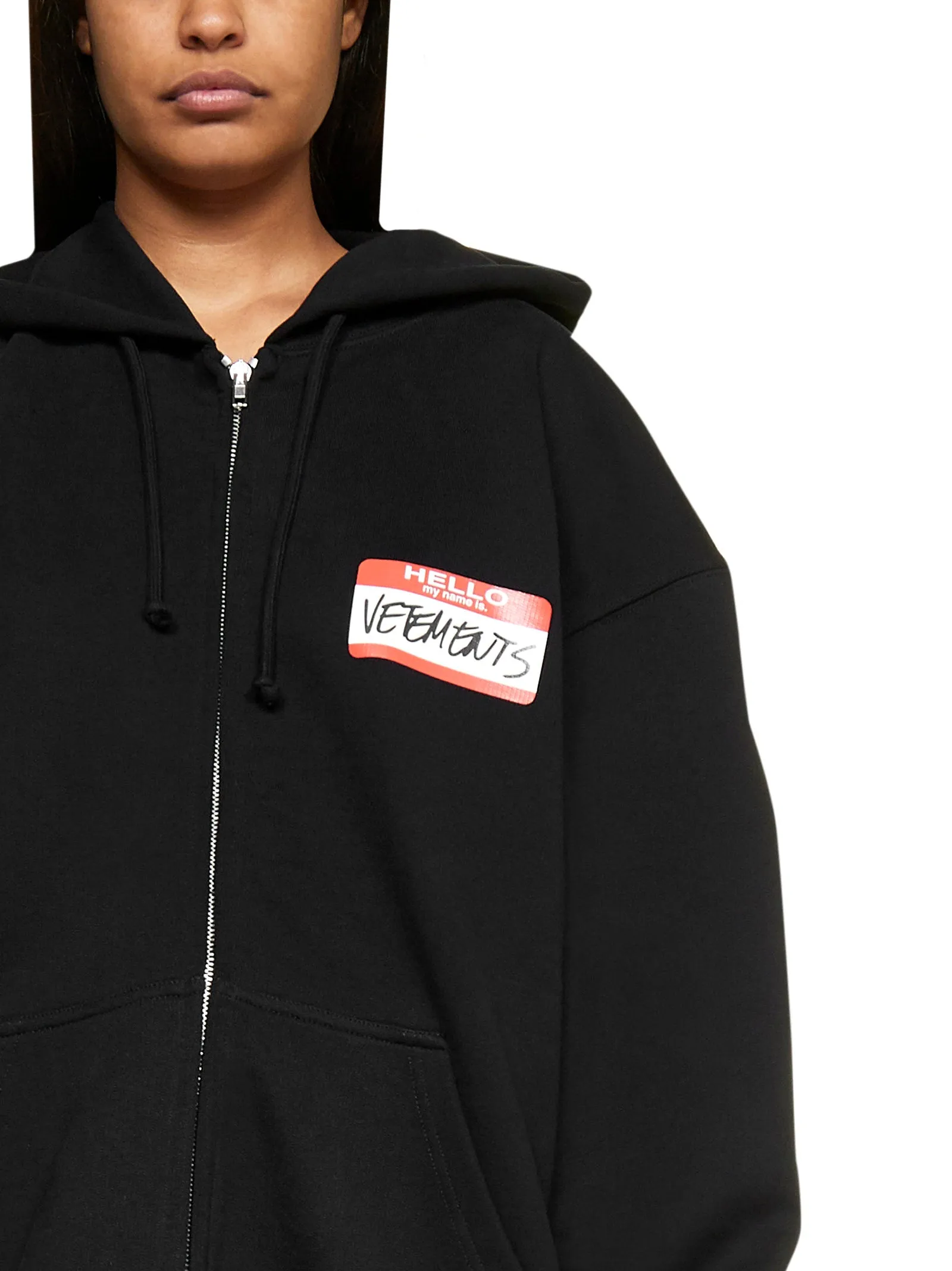 Vetements Logo Patch Zipped Hoodie