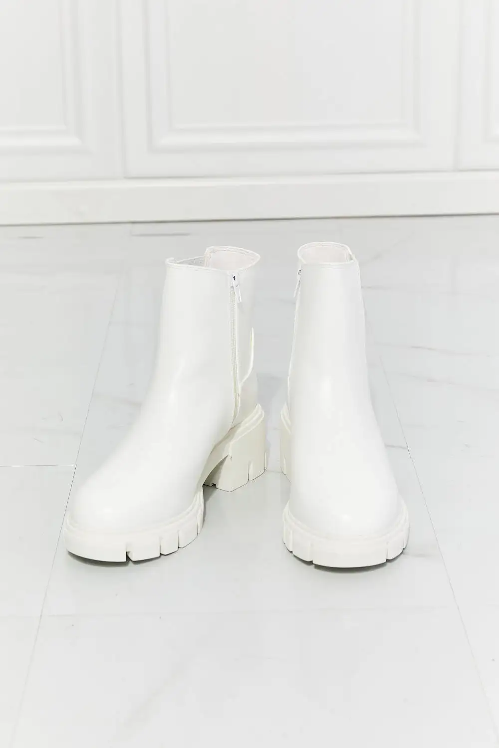 What It Takes Lug Sole Chelsea Boots in White