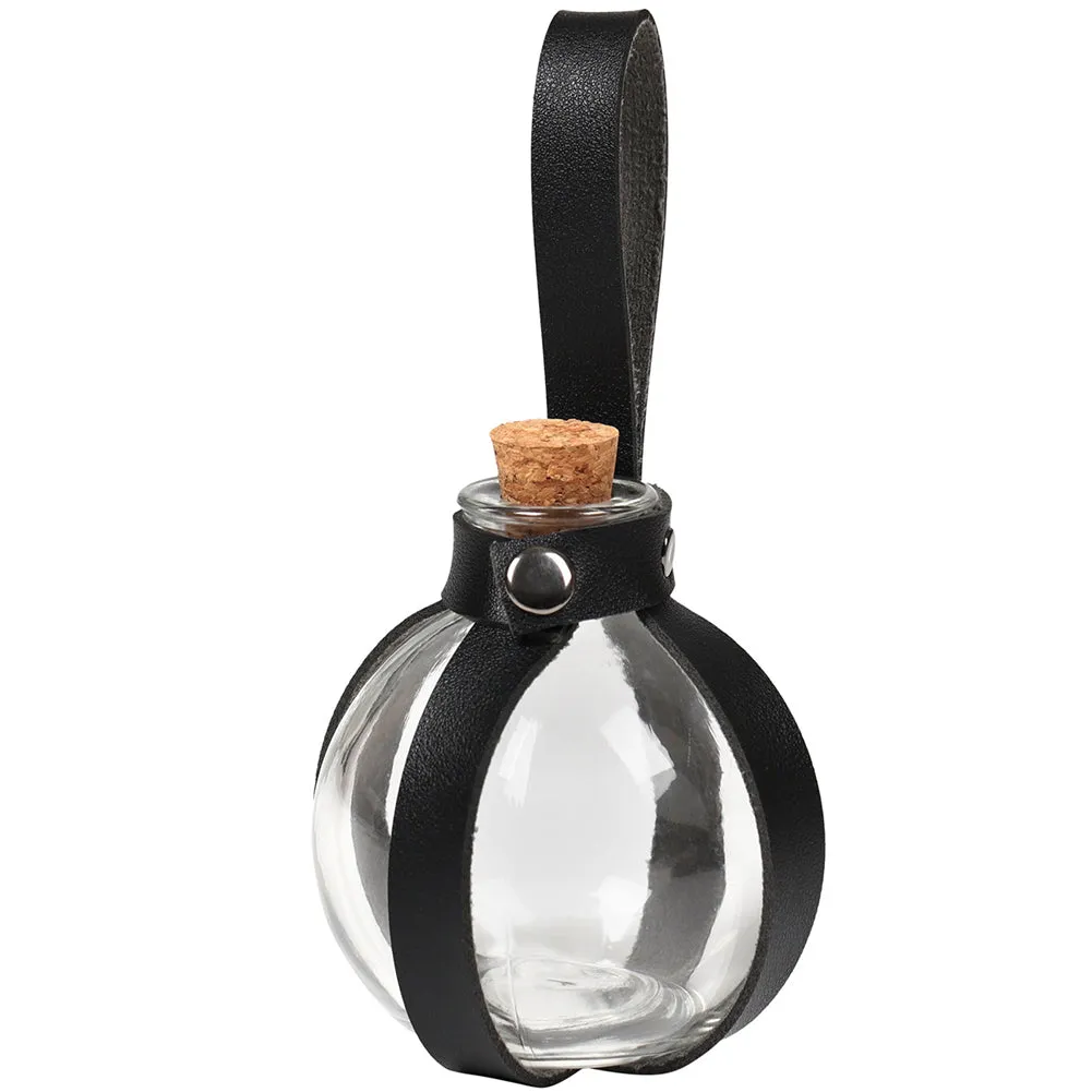 Witch Magic Ball Glass Bottle with Wooden Stopper Bottle Cover Halloween Carnival Costume Accessories