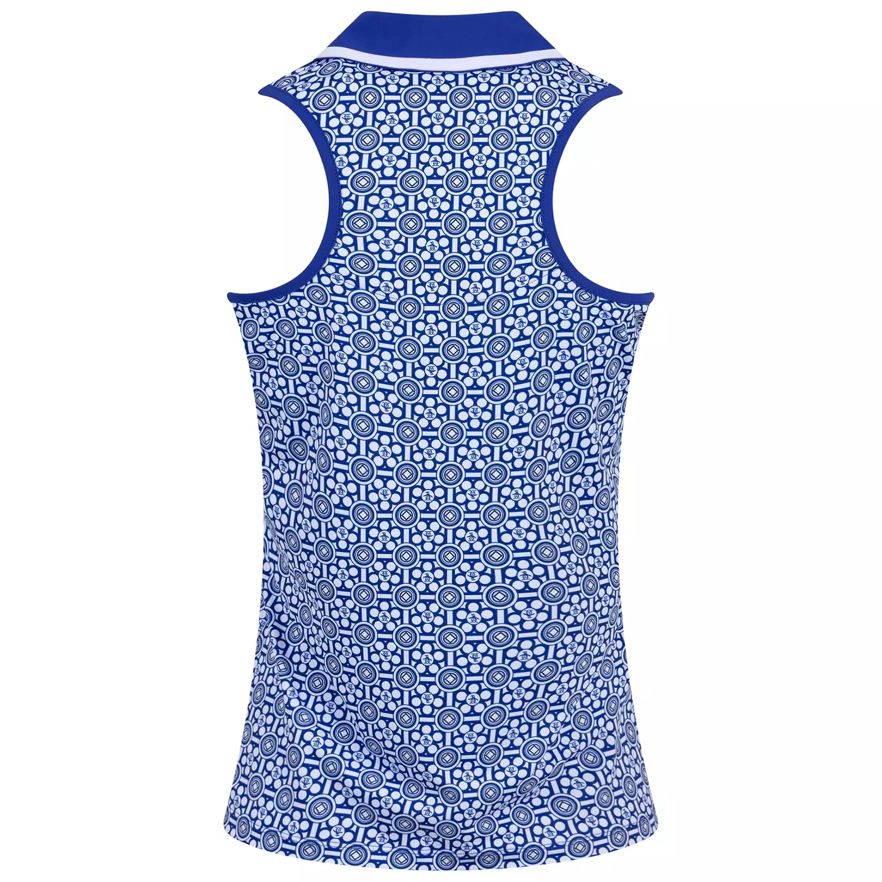 Womens SL Abstract Printed V-Neck Top Bluing - SS23