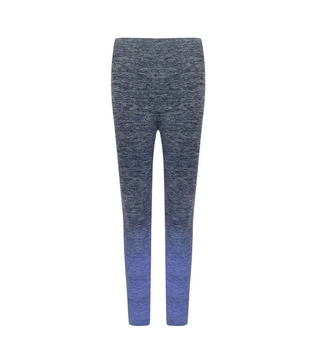 Womens/ladies fade seamless leggings navy/blue marl Tombo