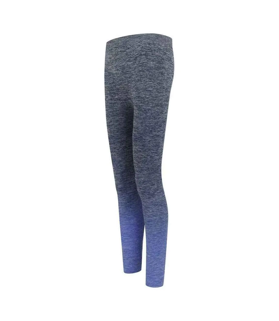 Womens/ladies fade seamless leggings navy/blue marl Tombo