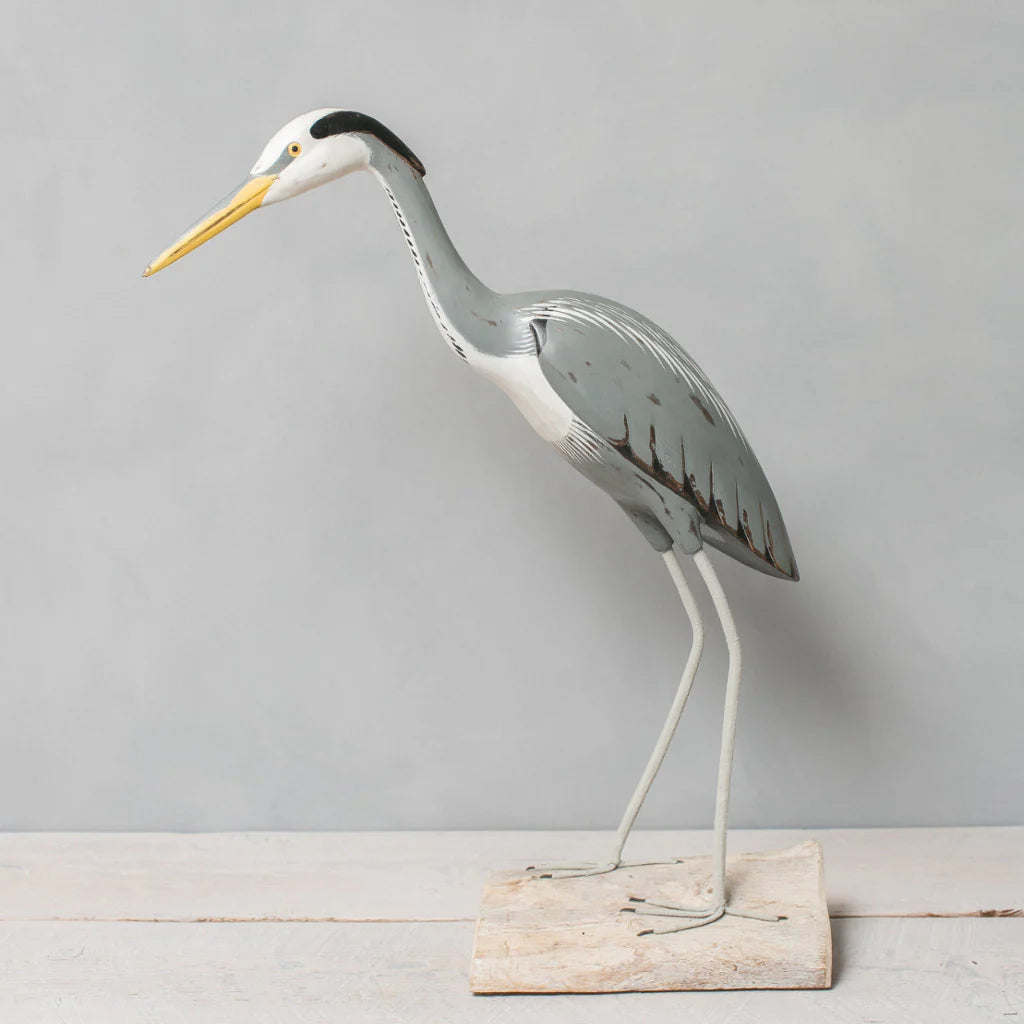 Wooden Great Blue Heron - 28 Tall