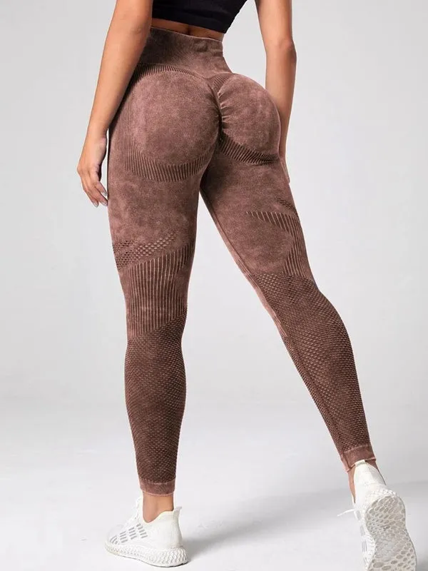 ZASUWA Female Denim Scrunch Bum Quick-dry Seamless Leggings