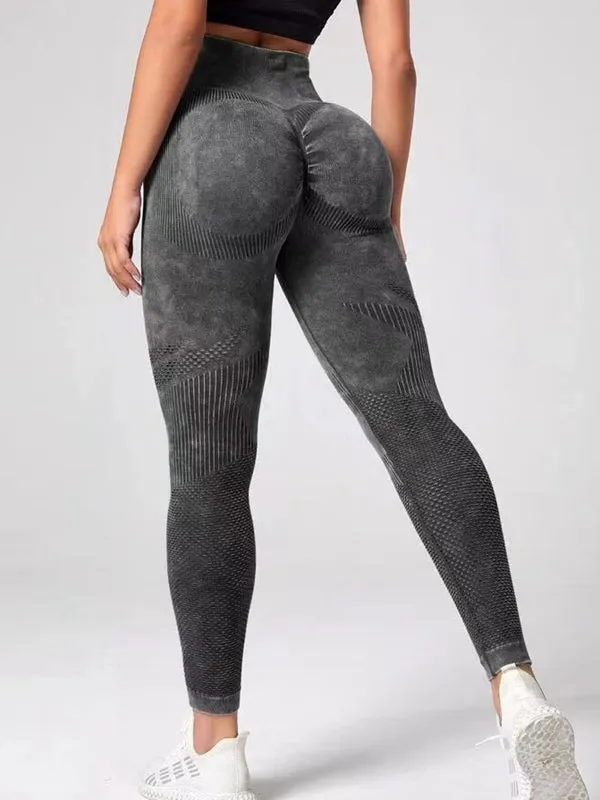 ZASUWA Female Denim Scrunch Bum Quick-dry Seamless Leggings